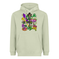 Matcha new orleans mardi gras Heavyweight Hoodie - LillyAllenDesigns