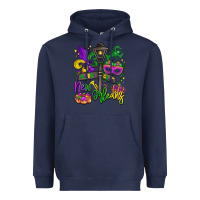 Navy new orleans mardi gras Heavyweight Hoodie - LillyAllenDesigns