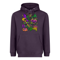 Plum new orleans mardi gras Heavyweight Hoodie - LillyAllenDesigns