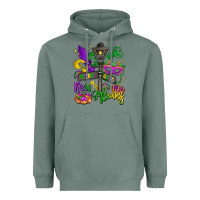 Sage new orleans mardi gras Heavyweight Hoodie - LillyAllenDesigns