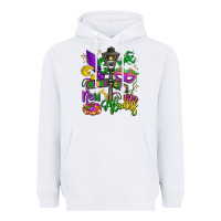 White new orleans mardi gras Heavyweight Hoodie - LillyAllenDesigns