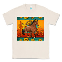 Natural western sunset galloping horse sunflower Classic Tee - Artiststas