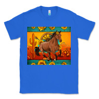 True Royal western sunset galloping horse sunflower Classic Tee - Artiststas