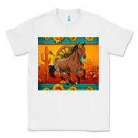 White western sunset galloping horse sunflower Classic Tee - Artiststas