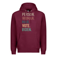 Burgundy Person Woman Man Vote Biden Premium Hoodie - Bettercallsaul