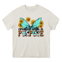 Cream created with a purpose Heavy Core Tee - texasbilliewilder