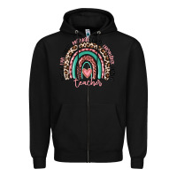 Black teacher rainbow Zipper Hoodie - MaliasSmallBusiness