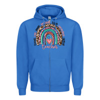 True Royal teacher rainbow Zipper Hoodie - MaliasSmallBusiness