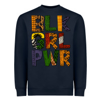 Navy black girl power Heavyweight Sweatshirt - BundleAndBundleShop