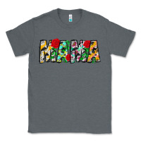 Charcoal Heather floral animal print mama Classic Tee - CowhideDigitalArt
