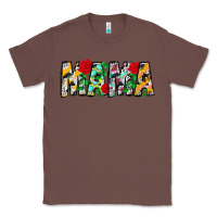 Chestnut floral animal print mama Classic Tee - CowhideDigitalArt