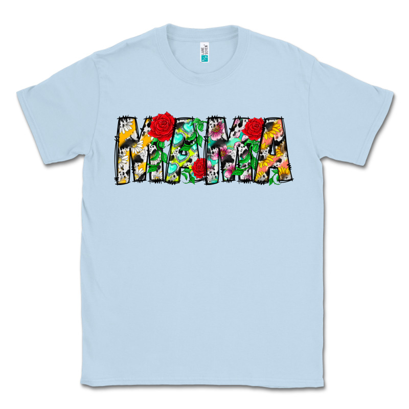 Floral Animal Print Mama Classic Tee by CowhideDigitalArt | Teevron