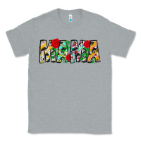 Heather Grey floral animal print mama Classic Tee - CowhideDigitalArt