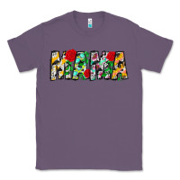 Lavender floral animal print mama Classic Tee - CowhideDigitalArt