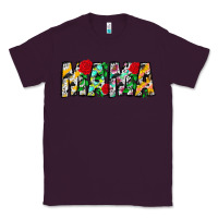 Plum floral animal print mama Classic Tee - CowhideDigitalArt