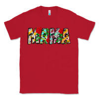Red floral animal print mama Classic Tee - CowhideDigitalArt