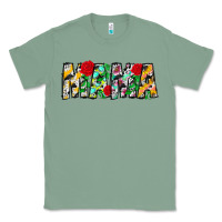 Sage floral animal print mama Classic Tee - CowhideDigitalArt