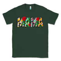 Sports Green floral animal print mama Classic Tee - CowhideDigitalArt