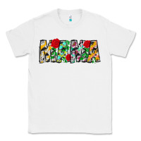 White floral animal print mama Classic Tee - CowhideDigitalArt