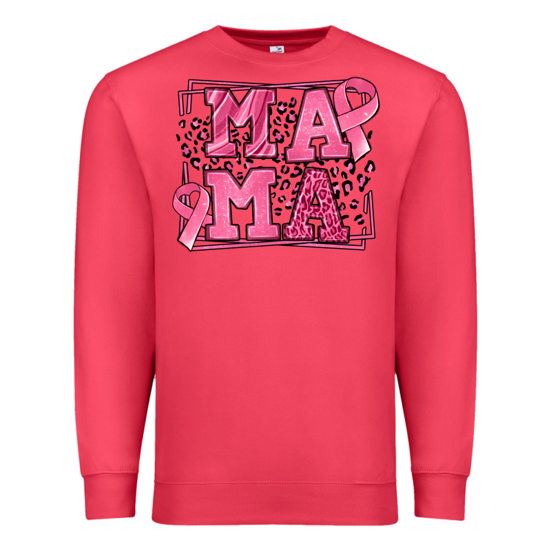 Breast Cancer Awareness Mama Premium Sweatshirt by LillyAllenDesigns | Teevron