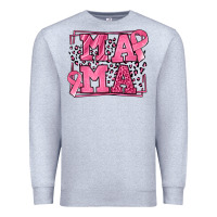 Heather Grey Breast Cancer Awareness mama Premium Sweatshirt - LillyAllenDesigns