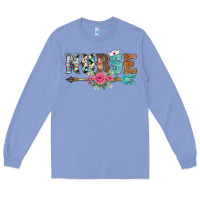 Colony Blue western nurse arrow floral Long Sleeve Tee - BarkalooDesign