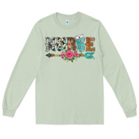 Matcha western nurse arrow floral Long Sleeve Tee - BarkalooDesign