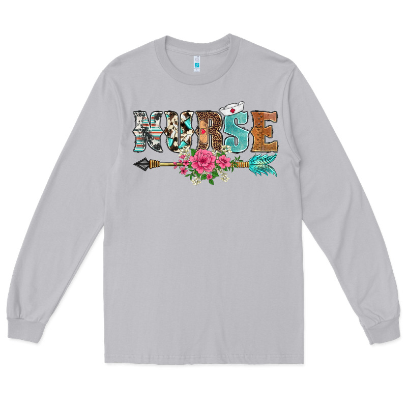 Western Nurse Arrow Floral Long Sleeve Tee by BarkalooDesign | Teevron