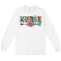 White western nurse arrow floral Long Sleeve Tee - BarkalooDesign