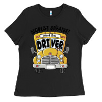 Black worlds greatest school bus driver Ladies Tee - MaliasSmallBusiness