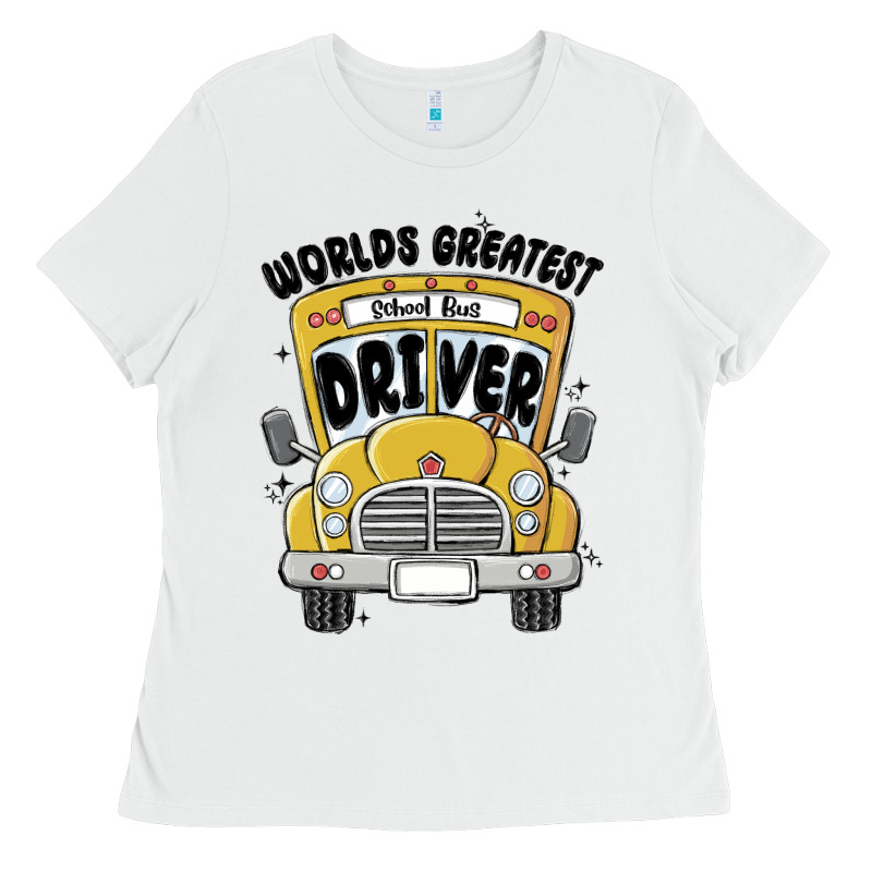Worlds Greatest School Bus Driver Ladies Tee by MaliasSmallBusiness | Teevron