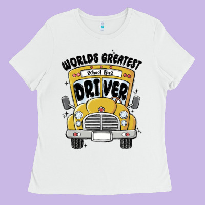 Ladies Tee worlds greatest school bus driver