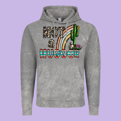 Not A Hugger Vintage Hoodie Designed By Cowhidedigitalart