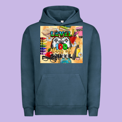 Level 100 Days Of School Urban Hoodie Designed By Cowgirlartshop