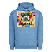 Pigment Pebble Blue level 100 days of school Urban Hoodie - CowGirlArtShop
