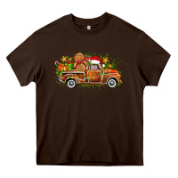 Chocolate Brown christmas gingerbread truck Heavy Core Tee - Zillion Design Studio