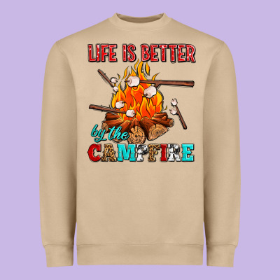 Life Is Better By The Campfire With Marshmallows Heavyweight Sweatshirt Designed By Adodesignshop