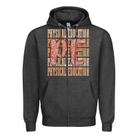 Charcoal Heather physical education Zipper Hoodie - MaliasSmallBusiness