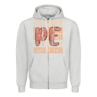 Dove Grey physical education Zipper Hoodie - MaliasSmallBusiness
