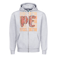 Heather Grey physical education Zipper Hoodie - MaliasSmallBusiness
