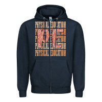 Navy physical education Zipper Hoodie - MaliasSmallBusiness