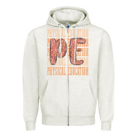 Oatmeal Heather physical education Zipper Hoodie - MaliasSmallBusiness