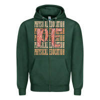 Sports Green physical education Zipper Hoodie - MaliasSmallBusiness