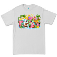 Dove Grey beach summer coffee cups Premium Tee - Zillion Design Studio