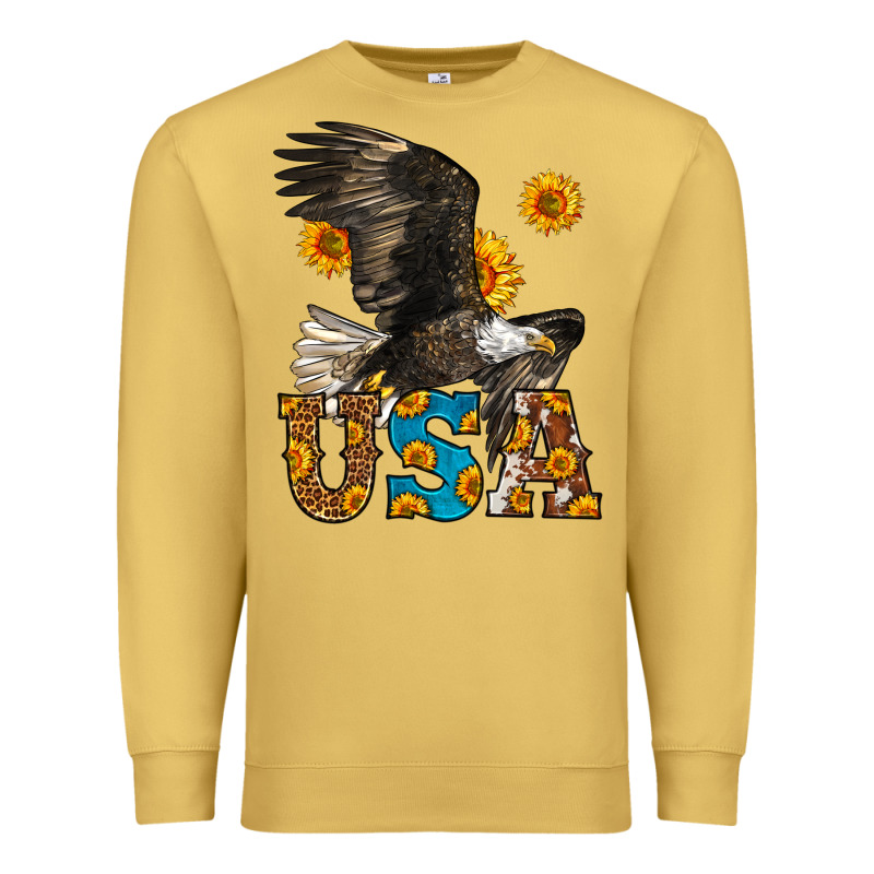 Western Usa Eagle 4th Of July Premium Sweatshirt by LillyAllenDesigns | Teevron