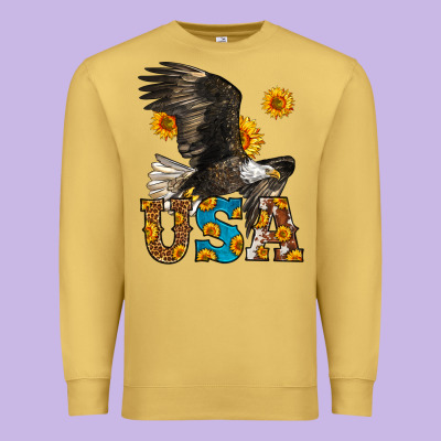 Western Usa Eagle 4th Of July Premium Sweatshirt Designed By Lillyallendesigns