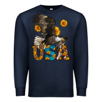 Navy Western Usa Eagle 4th of July Premium Sweatshirt - LillyAllenDesigns