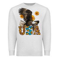 Oatmeal Heather Western Usa Eagle 4th of July Premium Sweatshirt - LillyAllenDesigns