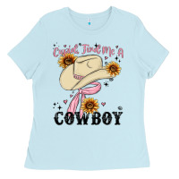 Baby Blue cupid find me a cowboy Ladies Tee - MaliasSmallBusiness