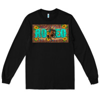 Black western rodeo horse leopard aztek sunflower license plate template Long Sleeve Tee - BarkalooDesign